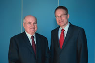 Dr. Christoph Mecking mit Fürstlicher Rat Hans Brunhart